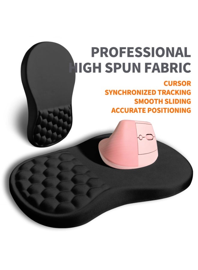 مريح مفصل الرسغ دعم لوحة الماوس ، وسادة رغوة الذاكرة مع تدليك محدب ، المعصم تخفيف الألم لوحة الماوس تصميم متدرج ، مناسبة لدعم المعصم ، 12.2 × 9.4 بوصة ، أسود - Image 4