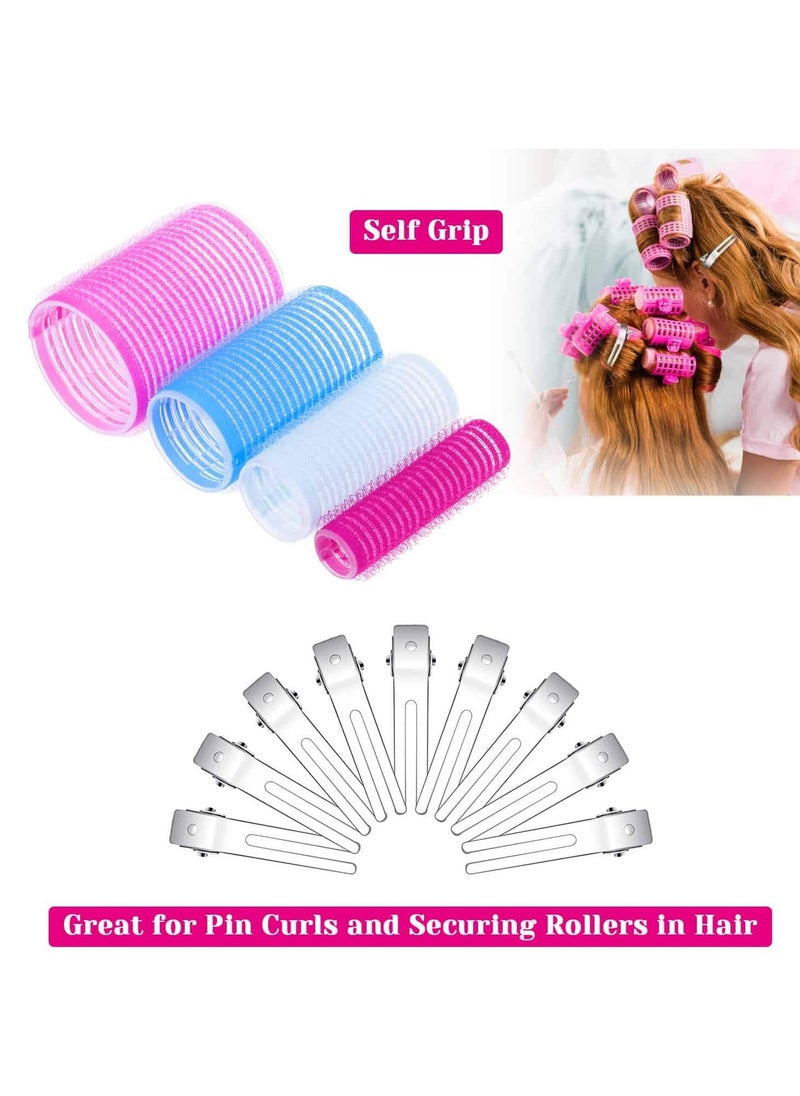 anezus Anezus Self-Grip Rollers Set - 60 Pcs Multicolored Curlers and Clips for Hairstyling  - Image 3
