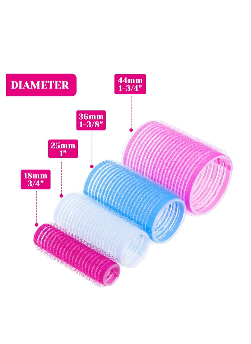 anezus Anezus Self-Grip Rollers Set - 60 Pcs Multicolored Curlers and Clips for Hairstyling  - Image 4