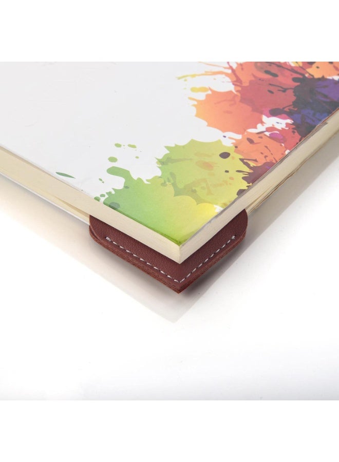 Leather Heart Bookmarks, Wayzton Corner Page Book Accessories for Women, Kids, Cute Handmade Reading Gifts (باللغة الإنجليزية) - Image 5