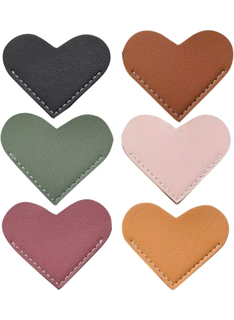 Leather Heart Bookmarks, Wayzton Corner Page Book Accessories for Women, Kids, Cute Handmade Reading Gifts (باللغة الإنجليزية) - Image 1