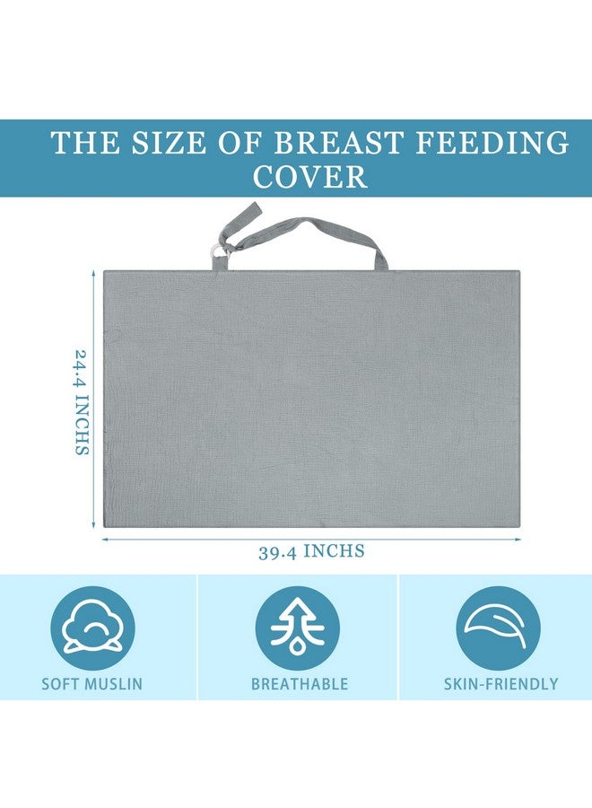 Treela 3 Pcs Nursing Cover Multi Use Car Seat Stroller Cover Breathable Nursing Covers For Breastfeeding Muslin Cotton Breastfeeding Cover Baby Shower Gifts Breastfeeding Essentials (Bright Color) - Image 3