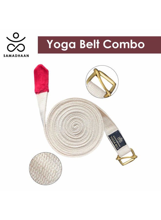 Samadhaan Yoga Straps for Stretching, Combo of 2 (12ft and 6ft)-Short and Long Adjustable Yoga Strap with Carrying Box. Useful for Daily Stretching, Yoga, Pilates, Physical Therapy and Fitness - Image 3