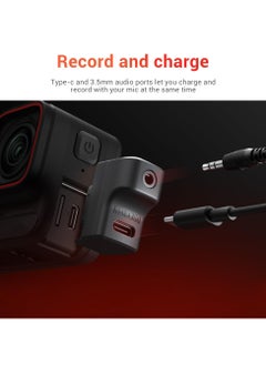 CMGTYYD Insta 360 Ace Pro Mic Adapter for insta360 Ace Accessories, External Microphones Type-C and 3.5mm Audio Ports Compatible with insta360 Ace / insta360 Ace Pro  - Image 2