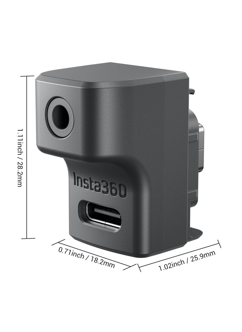 CMGTYYD - Insta 360 Ace Pro Mic Adapter for insta360 Ace Accessories, External Microphones Type-C and 3.5mm Audio Ports Compatible with insta360 Ace / insta360 Ace Pro - Image 1