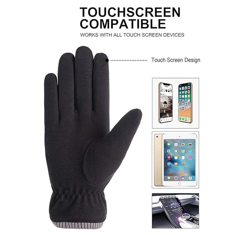 XuoAz Winter Gloves Men Women, Warm Fleece Lined Gloves,Thermal Touchscreen Outdoor Snow Gloves for Cold Weather - Image 4