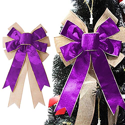 SIMISI RIBBON Purple Wide Velvet Ribbon Wired for Christmas Tree, Garland, Wreath, 2.5 Inch 5 Yards - Image 4