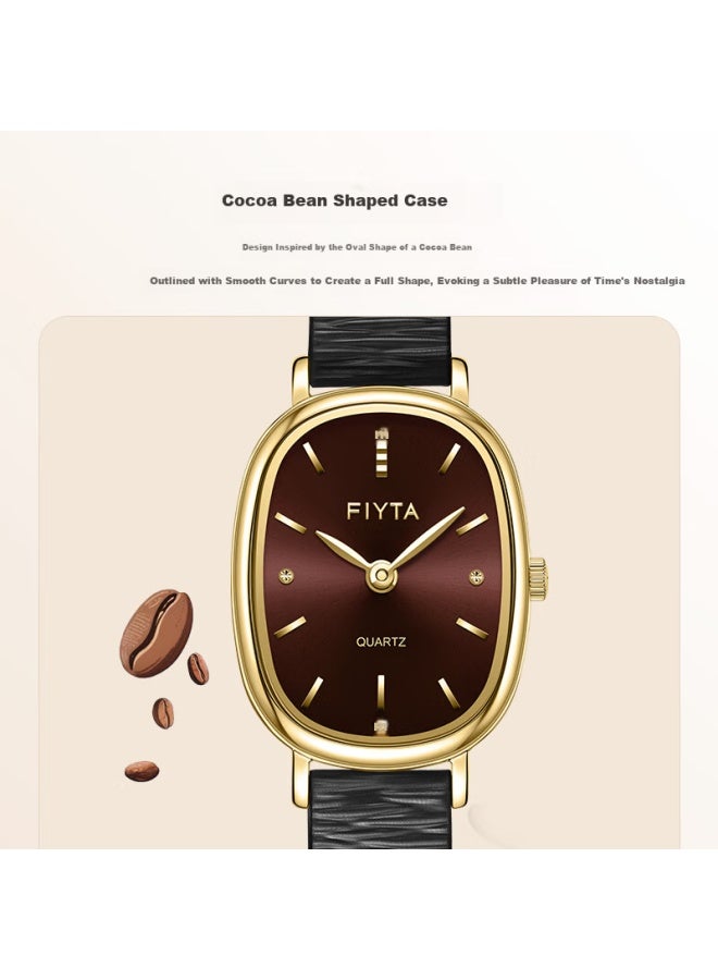 Fiyta Qincheng Series Little Cocoa Caramel Cocoa Brown Vintage Fashion Women's Watch Holiday Birthday Gift For Wife - Image 3