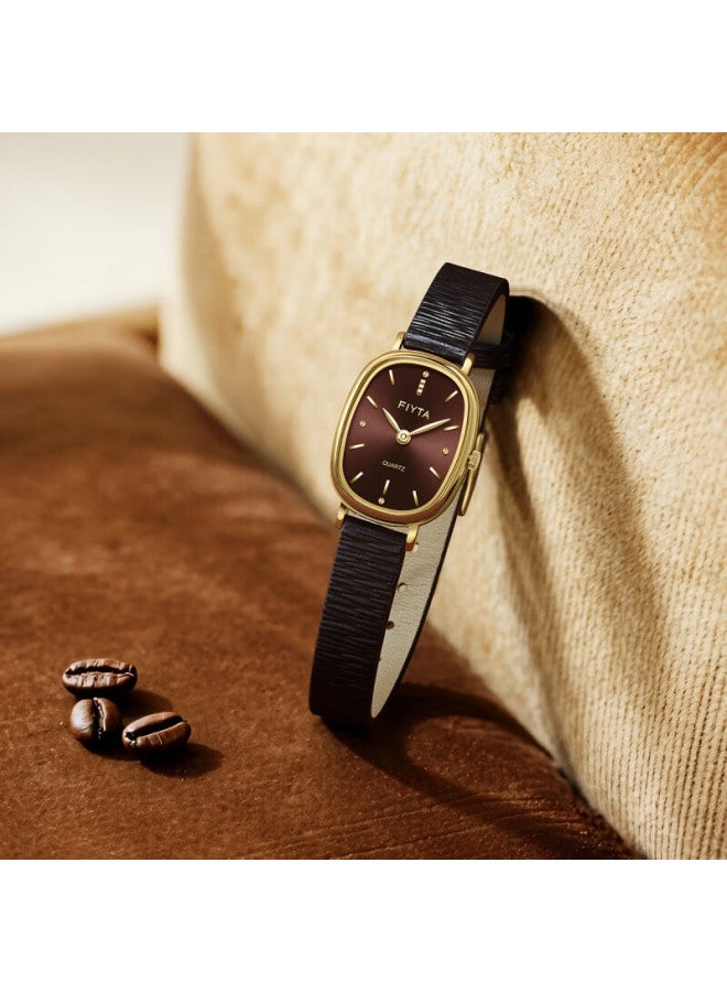 Fiyta Qincheng Series Little Cocoa Caramel Cocoa Brown Vintage Fashion Women's Watch Holiday Birthday Gift For Wife - Image 5
