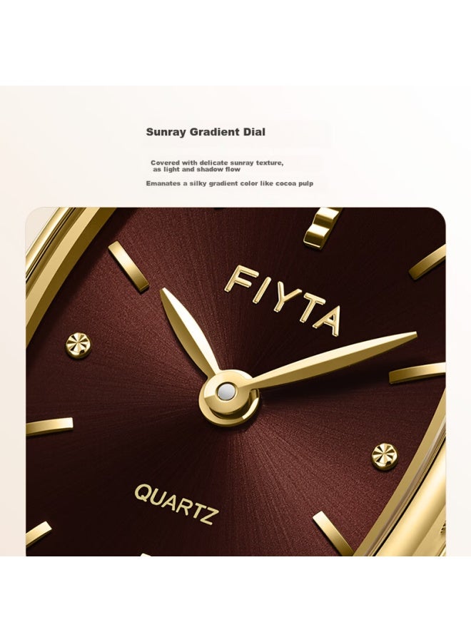 Fiyta Qincheng Series Little Cocoa Caramel Cocoa Brown Vintage Fashion Women's Watch Holiday Birthday Gift For Wife - Image 2