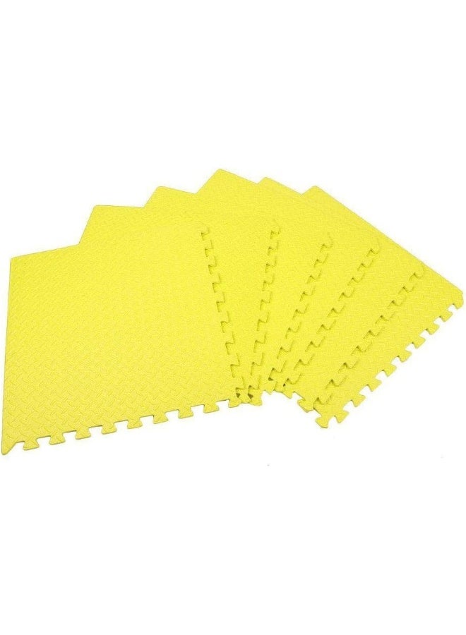 Rainbow Toys حصيرة أرضية من رغوة RBW TOYS قابلة للتداخل 100 سم × 100 سم × 2.0 سم لون أصفر عادي لحصائر الأنشطة للأطفال - Image 4