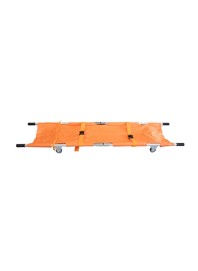 ABRONN Foldable Stretcher With Wheels (Orange)  - Image 1