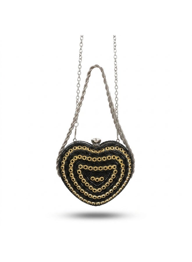 Vbranda Luxury heart-shaped evening clutch designed to capture elegance and charm VS-62 - Image 1
