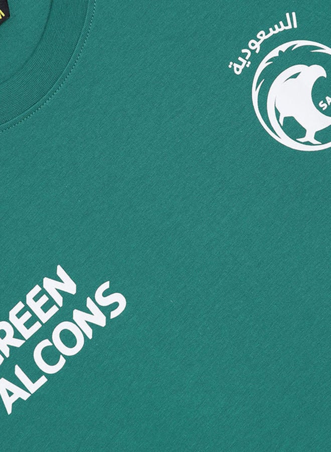 noon SAFF Qualifying years Green Printed T-Shirt - Image 3