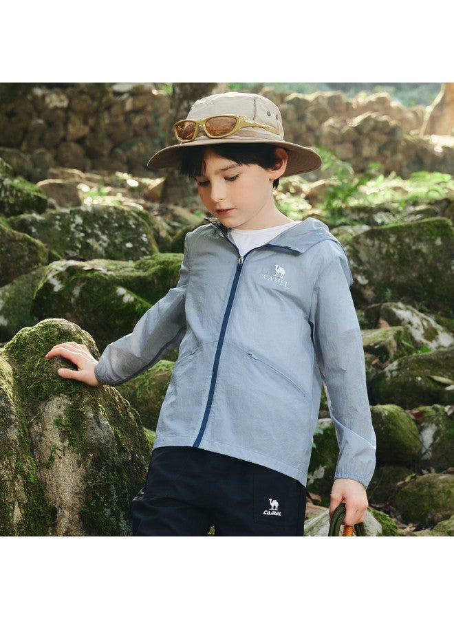 camel Kids Sun Protection Jacket, Girls' Lightweight Outerwear, Little 2025 Summer Boys' Sunscreen Clothing, Cooling Uv Protection - Image 4