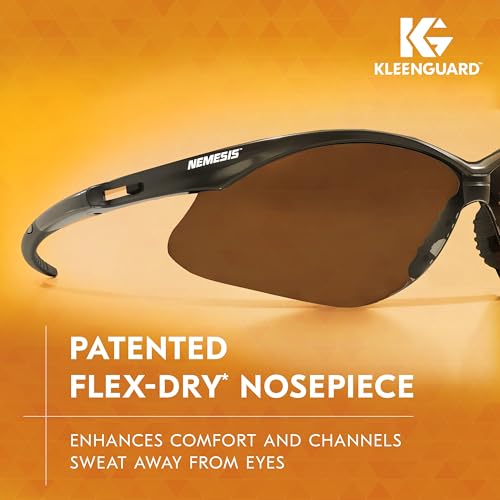 Kleenguard™ V30 Nemesis™ Polarized Safety Glasses (56568), Smoke Grey Lenses, Gunmetal Frame, Carrying Case, Unisex Sunglasses for Men and Women - Image 4