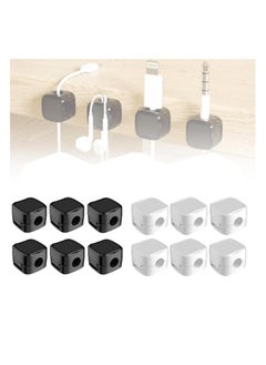 Generic 12 Pieces Charging Cable Magnetic Cable Organizer Storage Holder, Cable Management Artifact, Wire Holder Keeper Organizer, Magnetic Cord Holder Cable Clips, Magnetic Phone Wire Holder  - Image 1