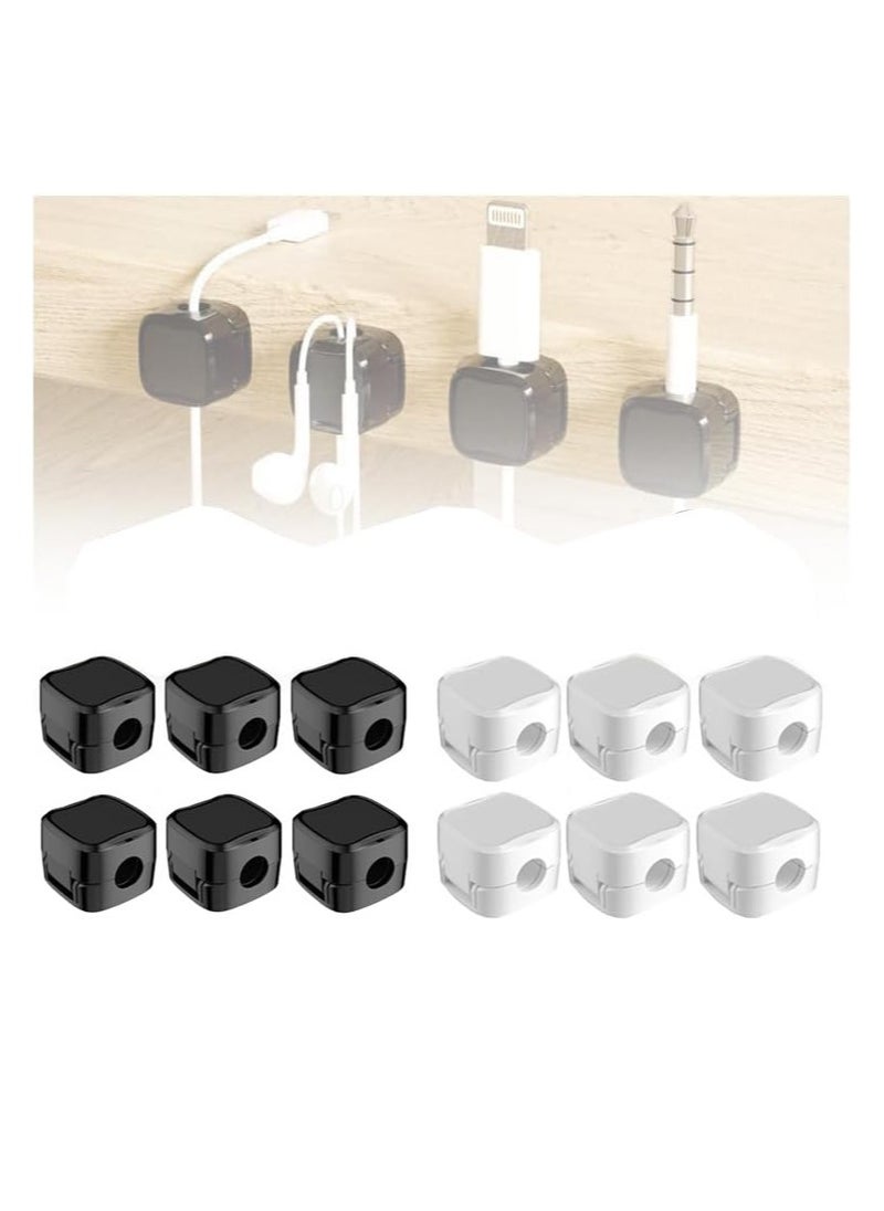 Generic 12 Pieces Charging Cable Magnetic Cable Organizer Storage Holder, Cable Management Artifact, Wire Holder Keeper Organizer, Magnetic Cord Holder Cable Clips, Magnetic Phone Wire Holder  - Image 1
