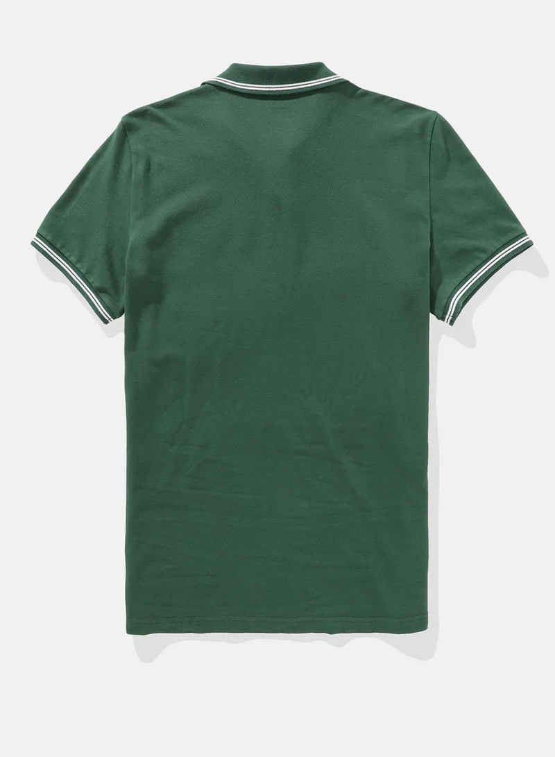 امريكان ايجل Logo Slim Fit Pique Polo Shirt