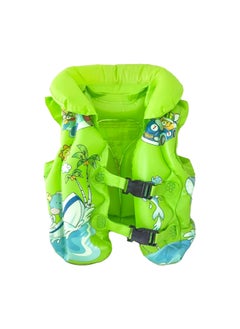 LB Kids Inflatable Swim Vest – Cartoon Print Safety Float Jacket  - Image 1
