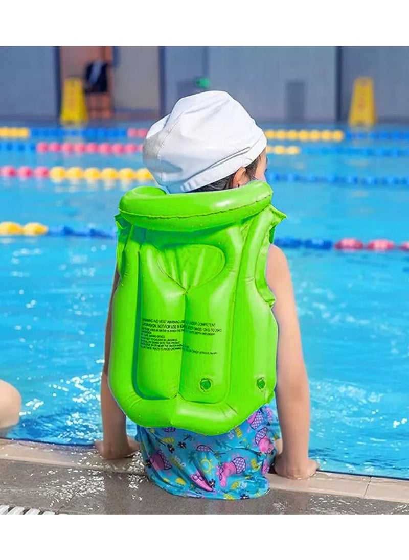 LB Kids Inflatable Swim Vest – Cartoon Print Safety Float Jacket  - Image 2