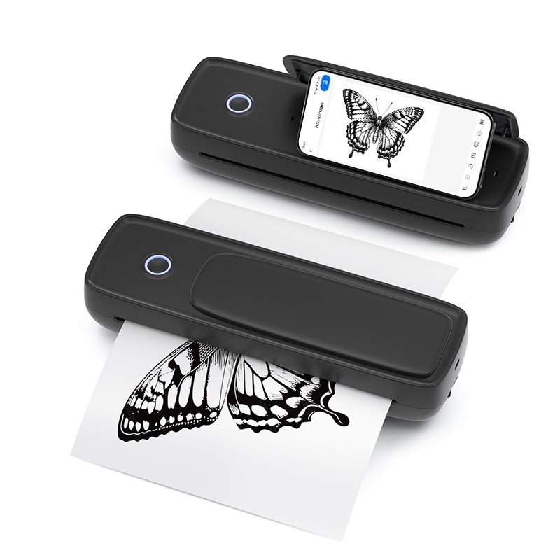 Bisofice Portable Printer A4 210mm Thermal Paper Inkless Printing Wireless - Compact Design 290 x 90 x 60 mm Rechargeable Battery for Business Travel - Image 1