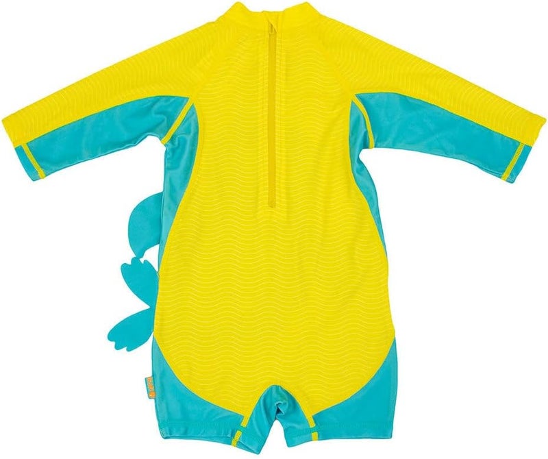 ZOOCCHINI Baby/Toddler Rash Guard One-Piece Swimsuit – UPF 50+ Quick-Dry 3/4 Sleeve Surf Suit, Sydney the Seal, 2-3 Years - Image 2