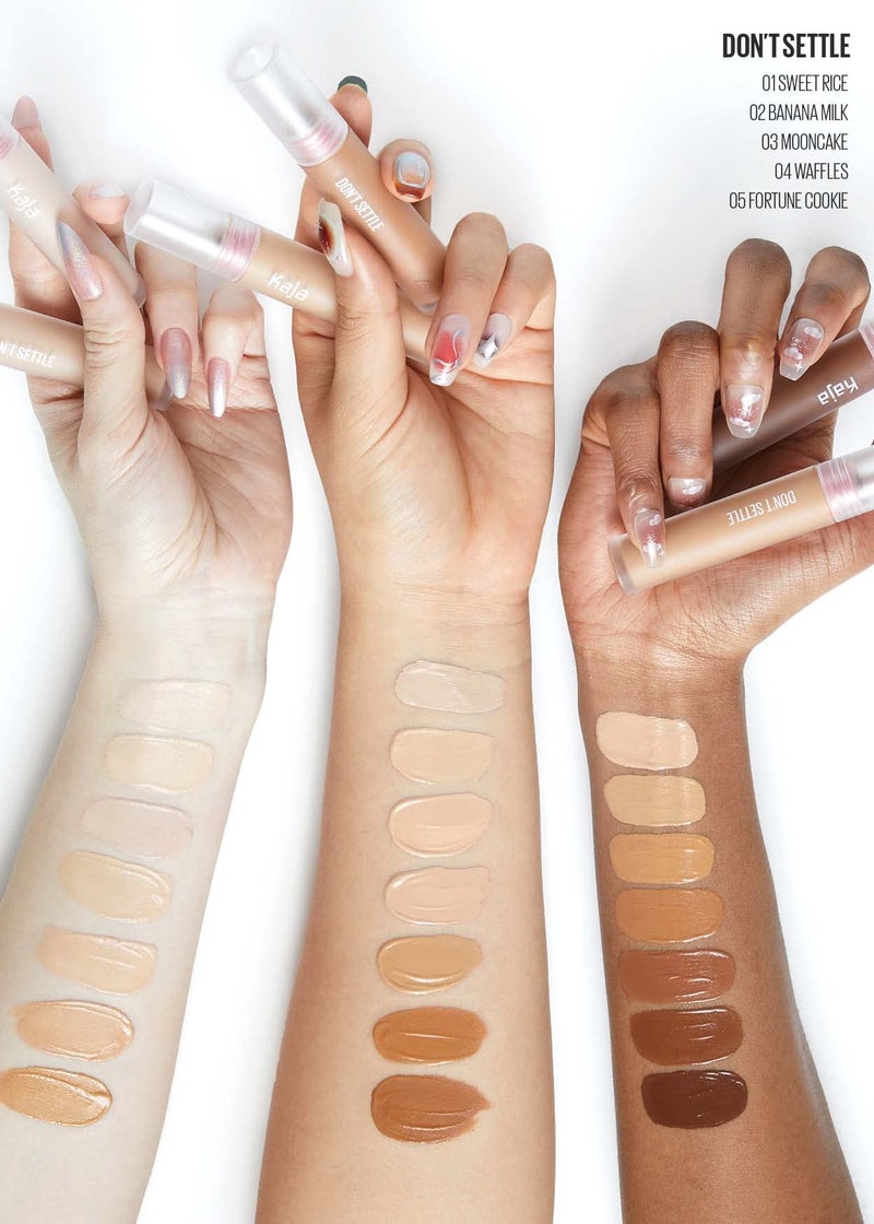Kaja Liquid Concealer - Don't Settle | Buildable, Lightweight, Light-to-medium Coverage, Color-correcting, 03 Mooncake, 0.21 Oz - Image 4