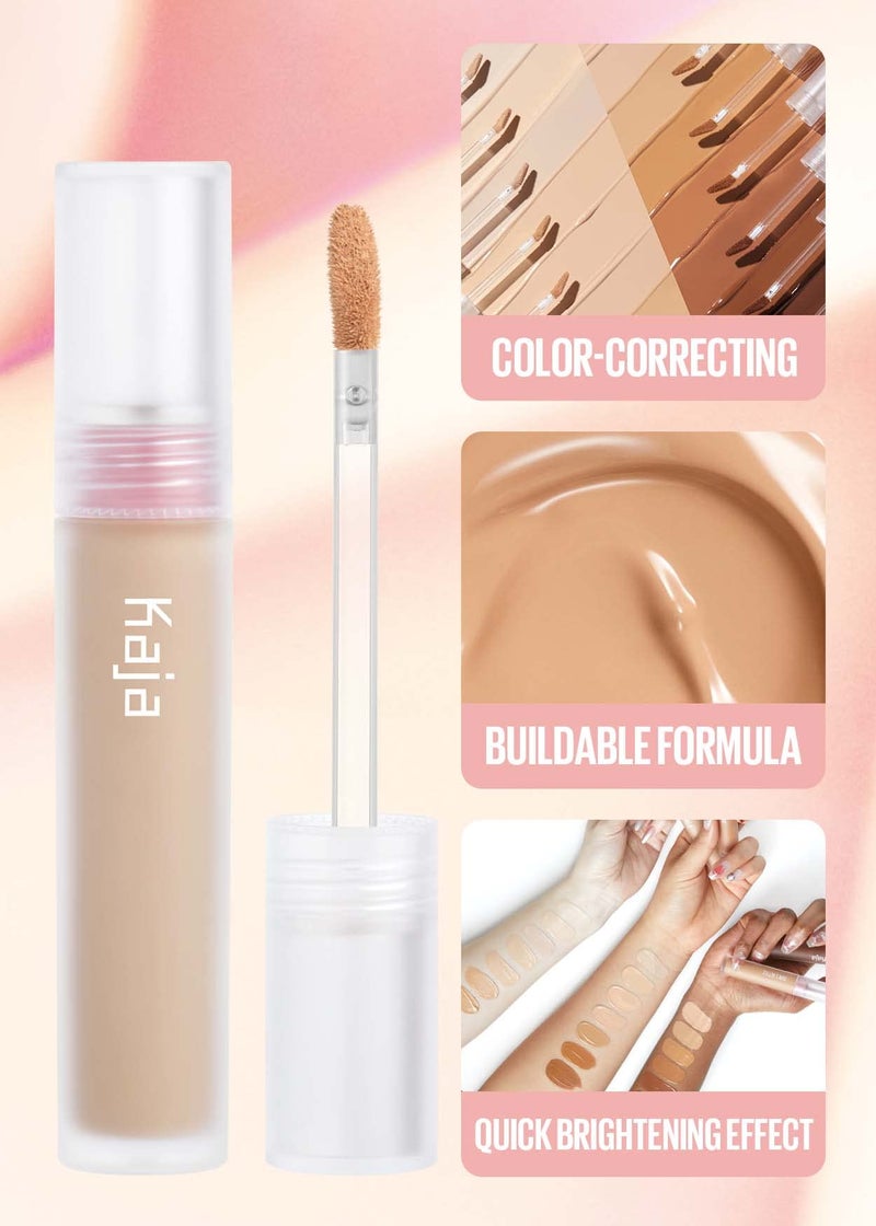 Kaja Liquid Concealer - Don't Settle | Buildable, Lightweight, Light-to-medium Coverage, Color-correcting, 03 Mooncake, 0.21 Oz - Image 3