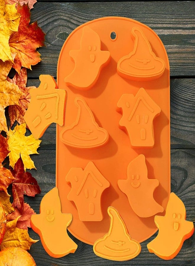 LEGACYCART 6 Cavity Halloween Gravestone And 6 Slot Skull Haunted House Ghost Hat Gummy Silicone Mould Perfect to Make Chocolate Cake Cupcake Pudding Jelly Resin Gummy Soap Ice Cube Cookie (PACK OF 2) - Image 4