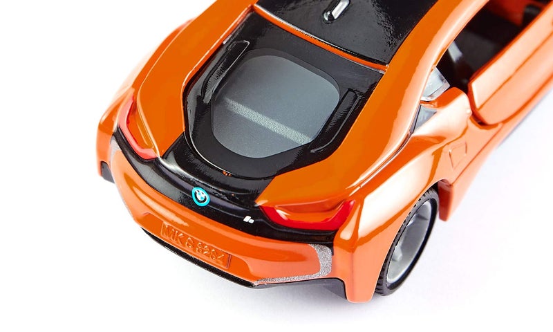 Siku 2348, BMW i8 LCI Sports Car, Orange/Black, Metal/Plastic, 1:50, Functional Doors, Removable Tyres - Image 4