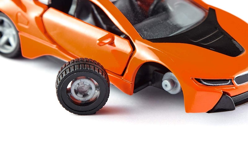 Siku 2348, BMW i8 LCI Sports Car, Orange/Black, Metal/Plastic, 1:50, Functional Doors, Removable Tyres - Image 3