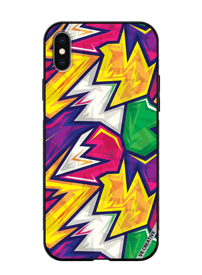 VR CREATIVE Protective Case Cover For Apple iPhone XS Max Colorful Abstract Geometric Design Multicolour - Image 1
