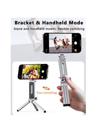 Magnetic Tripod for iPhone 16/15/14/13/12 Plus Pro Max Series, Aluminium Mini Magnetic Phone Tripod for iPhone and MagSafe, 360° Adjustable Magic Clip Folding Magnetic Phone Stand, 1/4" Screw - view 3