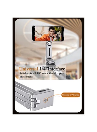 Magnetic Tripod for iPhone 16/15/14/13/12 Plus Pro Max Series, Aluminium Mini Magnetic Phone Tripod for iPhone and MagSafe, 360° Adjustable Magic Clip Folding Magnetic Phone Stand, 1/4" Screw - view 4