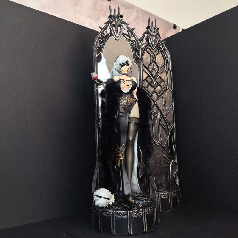 NieR:Automata 2B 63cm Figure Dual Head Sculpture Mirror Scene - Image 2