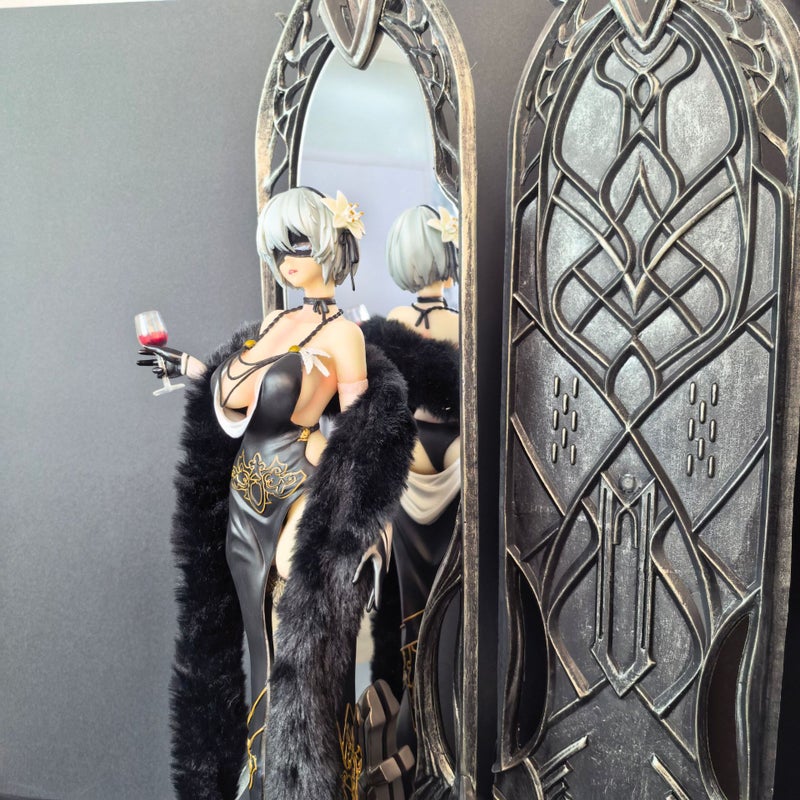 NieR:Automata 2B 63cm Figure Dual Head Sculpture Mirror Scene - Image 4