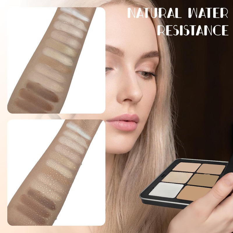Joyeee Professional Makeup Cream Contour Palette, Joyeee 12 Colours Concearler Full Coverage & Makeup Brush Set Contour Concearler Palette Contouring Face Make Up Gift for Women Girls - Image 2