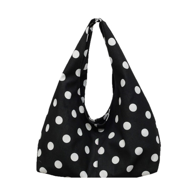 Women's Canvas Crossbody Bag Polka Dot Print - Image 5