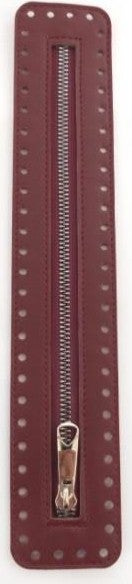 Angel Çanta Aksesuar Angel Bag Accessory Leather Zipper New Model Claret Red 30 cm Silver  - Image 1