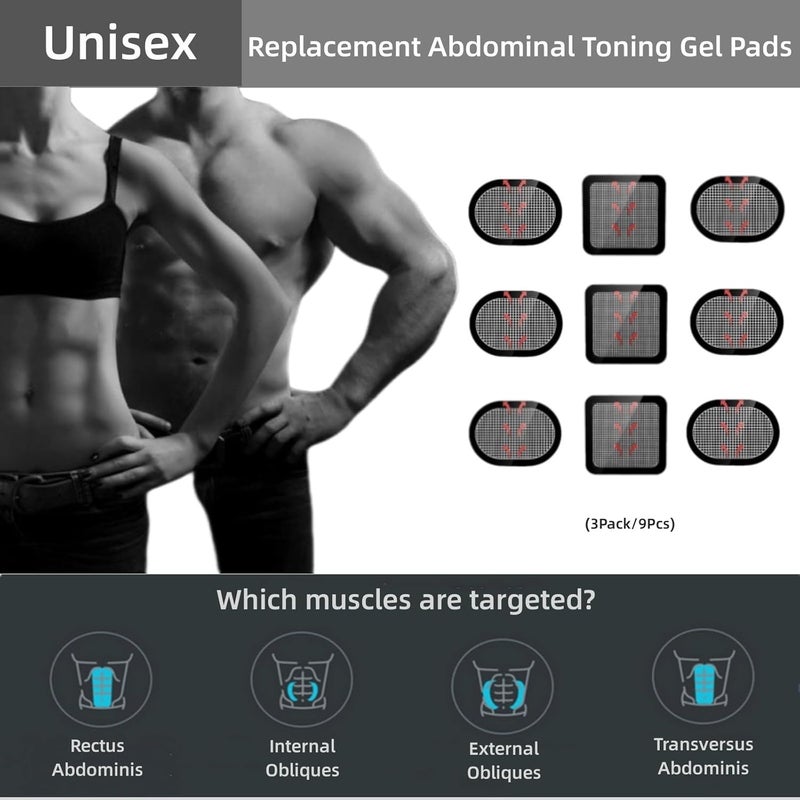 UYGHHK Gel Pads for All Abdominal Belts, Replacement Gel Sheet for Abdominal Toning System, Replacement Gel Pads - Image 2