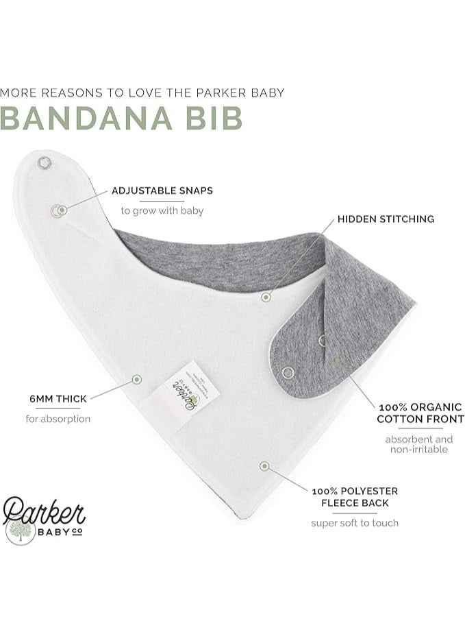 Parker Baby Co. Parker Baby Bandana Drool Bibs 8 Pack Baby Bibs for Boys, Girls, Unisex - Soft & Stylish Teething Bibs for Babies Rose  - Image 2