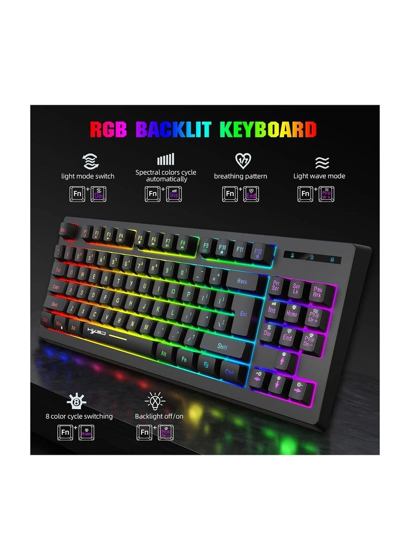 DIRECT 2 U HXSJ 87 keys wireless luminous keyboard set luminous gaming mouse office game keyboard spot - Image 5