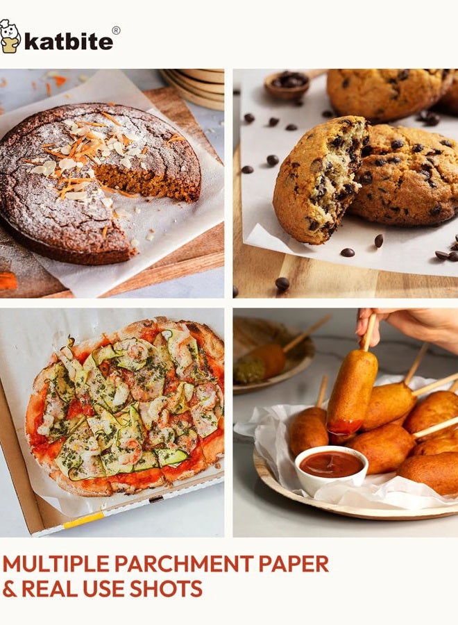 katbite Parchment Paper Sheets- 9x13 Inch Parchment Baking Paper Fit for Quarter Sheet Baking Pan - Image 5