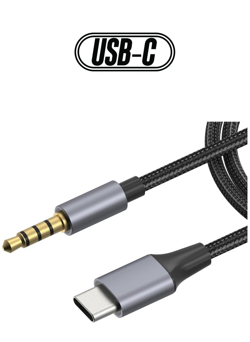 GUDOO USB C to 3.5mm Headphone Car Auxiliary Cord, Type C to 3.5mm Audio Aux Jack Cable Adapter Compatible with Samsung Galaxy S24 S23 S22 S21 Note 20, Pixel 4 5 XL 1M  - Image 1
