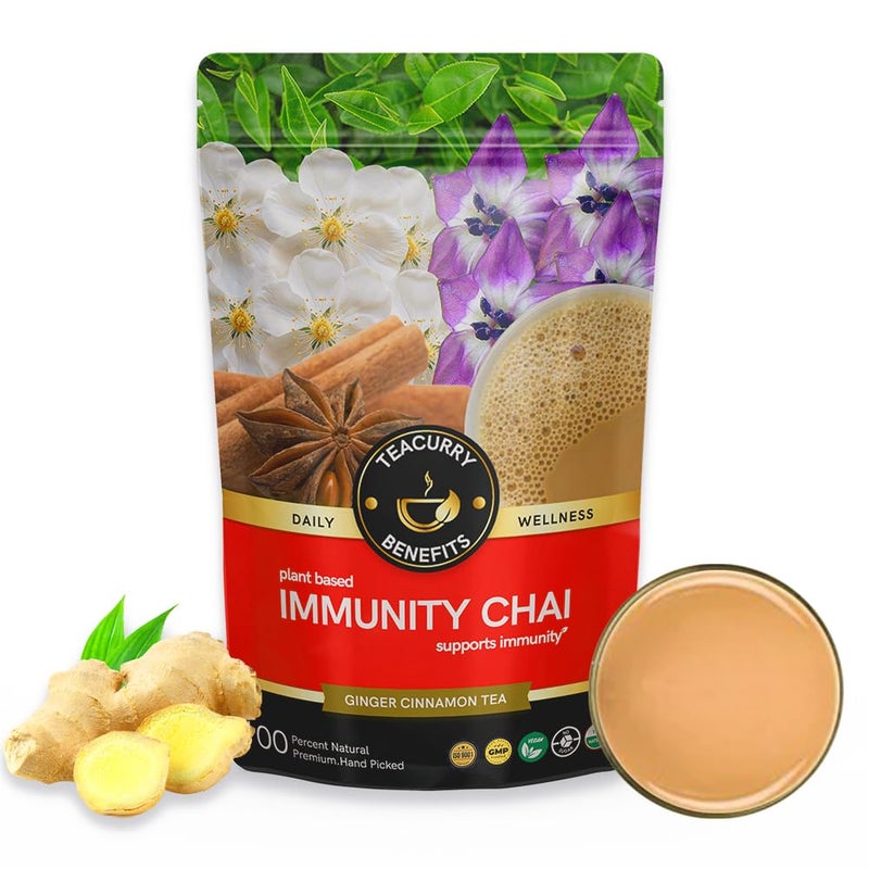 TEACURRY Immunity Booster Tea - 1 Kilogram of Immunity Tea | Cardamom, Cloves, Ginger, Bay Leaf, Cinnamon, Black Tea | Immunity Booster Tea Kadha - Image 1