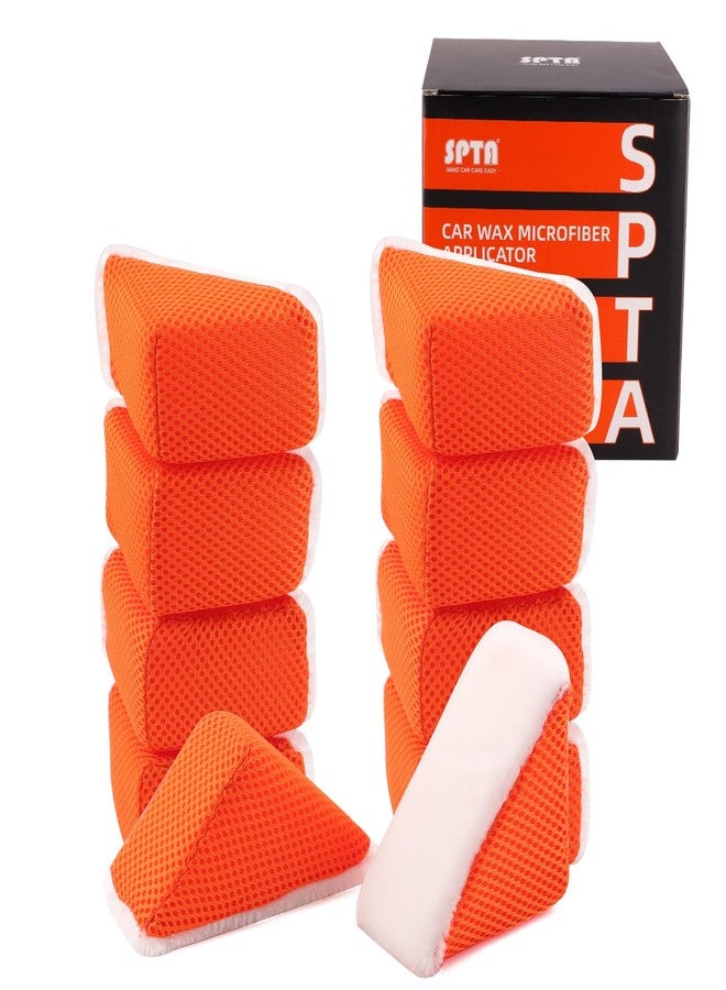 SPTA Car Interior Scrubbing Sponge, 10 Pack Triangle Car Wash Sponges, Wedge Scrubber for Scrubbing Leather, Rubber and Plastic - Image 1