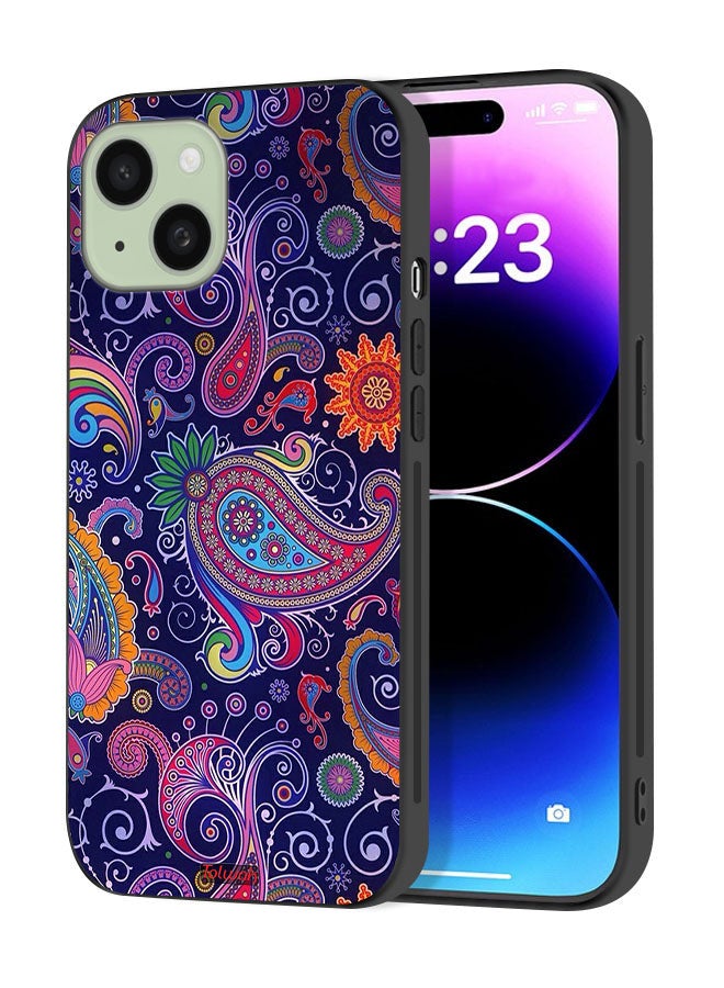 Tolwak Apple iPhone 15 Plus Protective Case Cover Mandala Art Pattern - Image 1