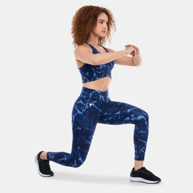 UNDER ARMOUR Women's Project Rock Crossover Lets Go Printed Ankle Leggings