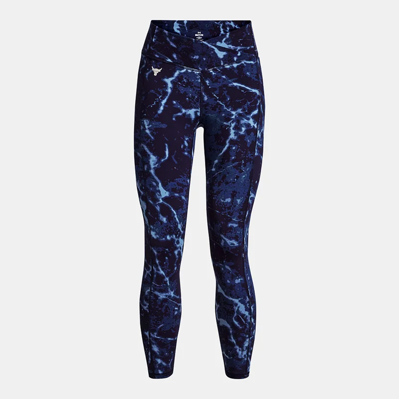 UNDER ARMOUR Women's Project Rock Crossover Lets Go Printed Ankle Leggings